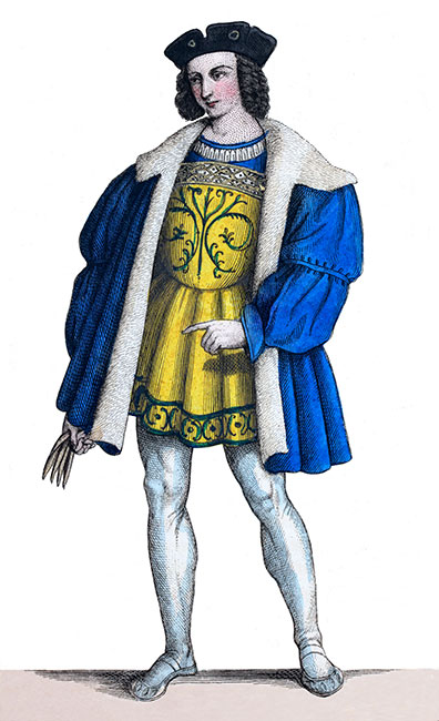 Jean de Chabannes  en son costume - Gravure  reproduite puis restaurée numériquement par © Norbert Pousseur
