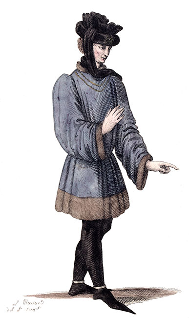 Jean de Montfort, dessiné par Léopold Massard - Gravure  reproduite puis restaurée par © Norbert Pousseur