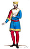 Imagette de Lothaire II, roi de France, dessiné par Massard - Costumes de France - reproduction © Norbert Pousseur