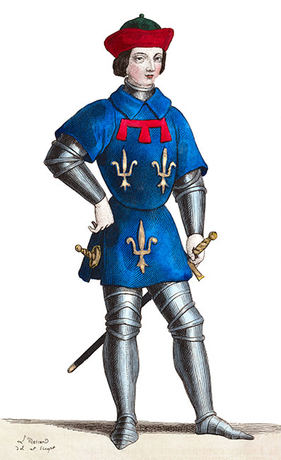 Louis Ier, duc d'Orléans dessiné par Léopold Massard - Gravure  reproduite puis restaurée par © Norbert Pousseur
