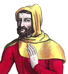 Capuchon d'un homme du peuple, dessin de L&eacute;opold Massard - reproduction &copy; Norbert Pousseur