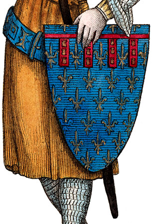 Armes et blason de  Philippe d'Artois - Gravure  reproduite puis restaurée par © Norbert Pousseur