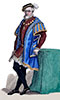 Imagette de Philippe de Chabots  en son costume - Gravure  reproduite puis restaurée numériquement par © Norbert Pousseur