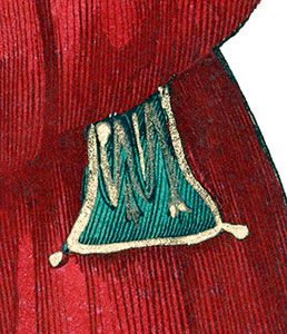 Escarcelle d'un Prévôt des marchands  du 16ème siècle, détail du dessin de Léopold Massard - reproduction © Norbert Pousseur