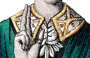 Mitre portée par Prudence le Jeune - Gravure  reproduite puis restaurée par © Norbert Pousseur