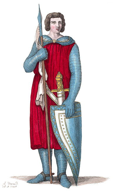 Renaud ou Rainald II dessiné par Léopold Massard - Gravure  reproduite puis restaurée par © Norbert Pousseur