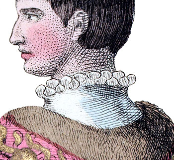 Collet porté par Rigaud d'Aureille- Gravure  reproduite puis restaurée numériquement par © Norbert Pousseur