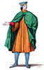 Imagette de Pierre Rogiers en son costume, dessiné par Léopold Massard - reproduction © Norbert Pousseur