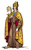 Imagette de St Louis, évêque de Toulouse, dessiné par Léopold Massard - reproduction © Norbert Pousseur