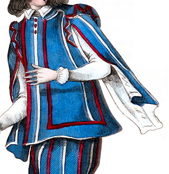 Mandille portée par un valet de pied du roi - reproduction © Norbert Pousseur