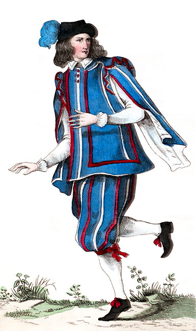 Valet de pied du roi - Gravure  reproduite puis restaurée par © Norbert Pousseur