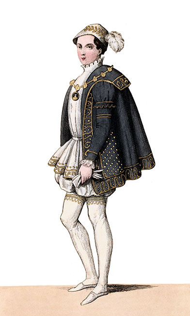 François II, roi de France, en costume de Dauphin - gravure de Léopold Massard - reproduite et restaurée par © Norbert Pousseur