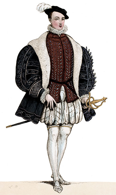 François II,  autre tenue de roi - gravure de Léopold Massard - reproduite et restaurée par © Norbert Pousseur