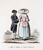 Vignette : Couple de bourgeois hollandais en 1800 - Gravure  reproduite puis restaurée numériquement par © Norbert Pousseur