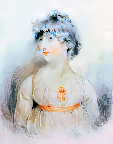 Miss Semple par Thomas Lawrence - reproduction  reprise sur le web et corrigée numériquement par © Norbert Pousseur
