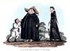 Vignette : A Madère, un gros franciscain et son frère lai  - gravure de 1821  reproduite et restaurée numériquement par © Norbert Pousseur