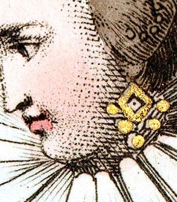 Extrait : Manchettes de  Marie Le Jars de Gournay, -   gravure reproduite puis restaur&eacute;e num&eacute;riquement par &copy; Norbert Pousseur