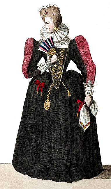 Marie Le Jars de Gournay, &eacute;crivaine -   gravure reproduite puis restaur&eacute;e num&eacute;riquement par &copy; Norbert Pousseur