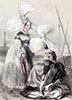 Femmes de Barfleur, gravure de Lalaisse - Reproduction © Norbert Pousseur