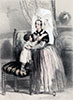 Femme et enfant  de Bayeux, gravure de Lalaisse - Reproduction © Norbert Pousseur