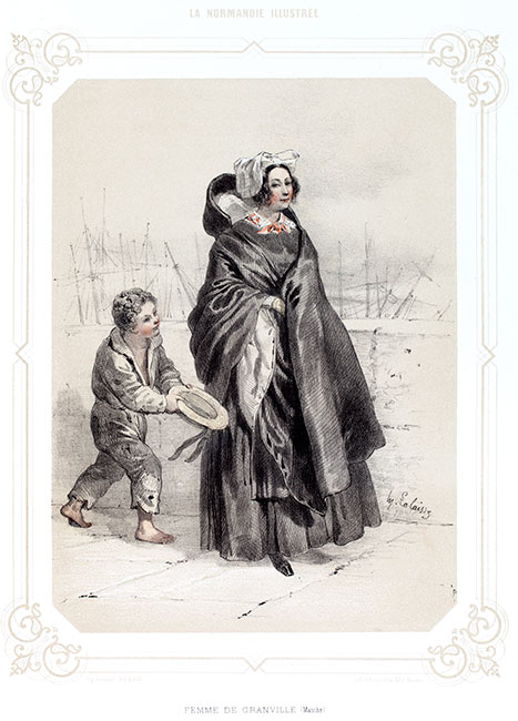 Dame de Granville, gravure de Lalaisse - Gravure  reproduite puis restaurée par © Norbert Pousseur