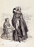Dame de Granville, gravure de Lalaisse - Gravure  reproduite puis restaurée par © Norbert Pousseur