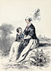 Femme de Lisieux, gravure de Lalaisse - Reproduction © Norbert Pousseur