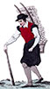 Imagette d'un portefaix au 16ème siècle - reproduction © Norbert Pousseur
