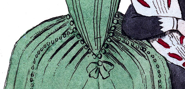 Vertugadin porté par une femme de joie du 16ème siècle - reproduction © Norbert Pousseur