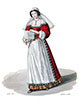 Imagette de Communion &agrave; une messe du 12e si&egrave;cle, dessin&eacute; par L&eacute;opold Massard - reproduction &copy; Norbert Pousseur
