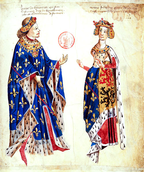 Louis Ier et Marie de Hainaut sur l'Armorial d'Auvergne, source gallica-BNF