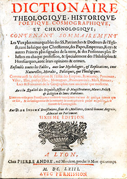 Page de tiitre du dictionnaire de 1663 par Ivign&eacute; - reproduction Norbert Pousseur