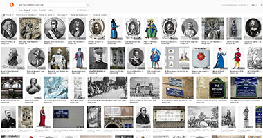 Affichage sous DuckDuckGo des "Traces humaines" de Norbert Pousseur
