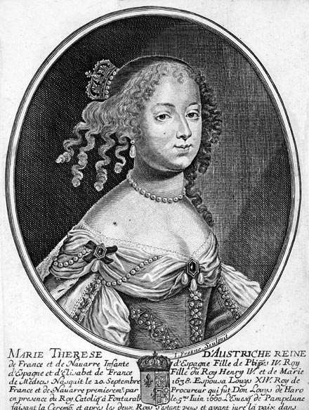 Marie Thérèse d'Autriche - gravure de Daret - Gravure  reproduite puis restaurée par © Norbert Pousseur