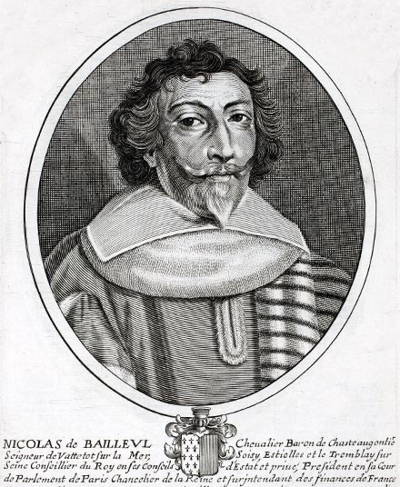 Nicolas de Bailleul - gravure de Daret - Gravure  reproduite puis restaurée par © Norbert Pousseur