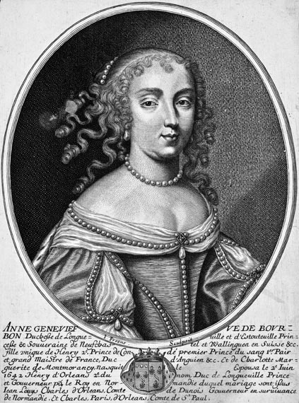Anne Geneviève de Bourbon - gravure de Daret - Gravure  reproduite puis restaurée par © Norbert Pousseur