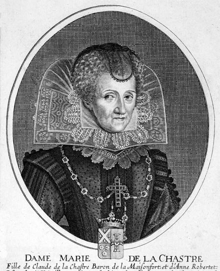 Marie de la Châtre - gravure de Daret - Gravure  reproduite puis restaurée par © Norbert Pousseur