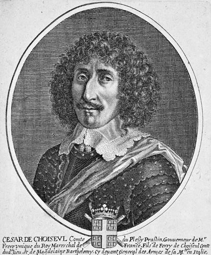 César de Choiseul - gravure de Daret - Gravure  reproduite puis restaurée par © Norbert Pousseur