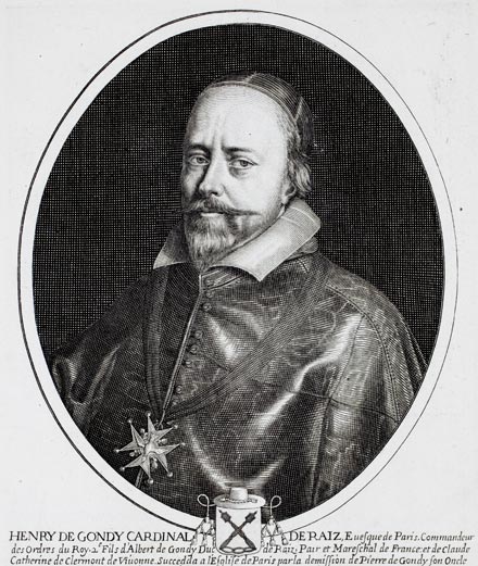 Henri de Gondi - gravure de Daret - Gravure  reproduite puis restaurée par © Norbert Pousseur