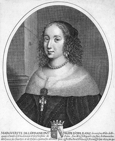 Marguerite de Lorraine - gravure de Daret - Gravure  reproduite puis restaurée par © Norbert Pousseur