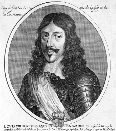Louis XIII Roi de France - gravure de Daret - Gravure  reproduite puis restaurée par © Norbert Pousseur