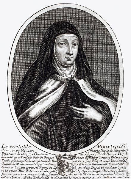 Marie Liesse de Luxembourg - gravure de Daret - Gravure  reproduite puis restaurée par © Norbert Pousseur