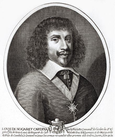 Louis de Nogaret - gravure de Daret - Gravure  reproduite puis restaurée par © Norbert Pousseur