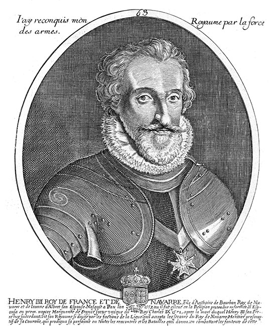 Henri IV, 63ème roi de France - gravure de Daret - Gravure  reproduite puis restaurée par © Norbert Pousseur