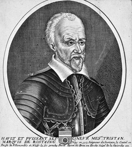 Tristan, marquis de Rostaing - gravure de Daret - Gravure  reproduite puis restaurée par © Norbert Pousseur