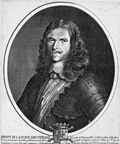 Henri de la Tour d'Auvergne - gravure de Daret - Gravure  reproduite puis restaurée par © Norbert Pousseur