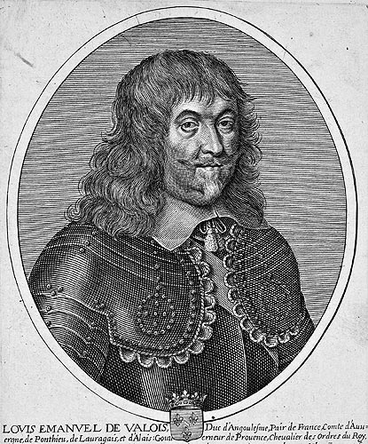Louis Emanuel de Valois - gravure de Daret - Gravure  reproduite puis restaurée par © Norbert Pousseur