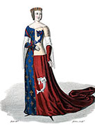 Vignette : Anne Dauphine d'Auvergne - Gravure  de Pierre Lamésangère reproduite puis restaurée par © Norbert Pousseur