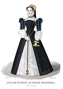Vignette : Anne de Pisseleu, duchesse d'Estampes, dessin&eacute;e  par Louis-Marie Lant&eacute; - Gravure reproduite puis restaur&eacute;e par &copy; Norbert Pousseur