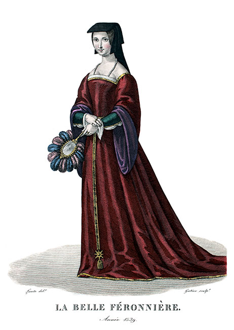 La Belle Féronnière - Gravure de Pierre Louis-Marie Lanté, reproduite puis restaurée par © Norbert Pousseur